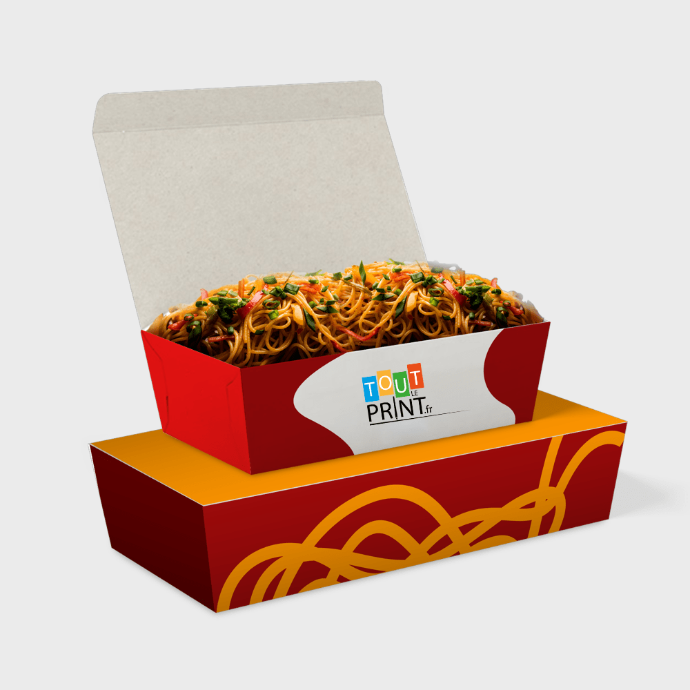 Barquette alimentaire avec couvercle personnalisé - Objets Publicitaires