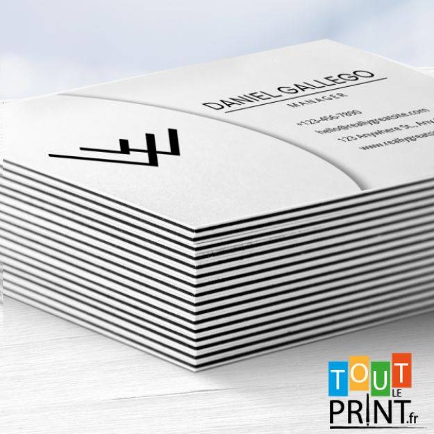 Cartes de visite à tranche colorée personnalisé - Carte de visite luxe