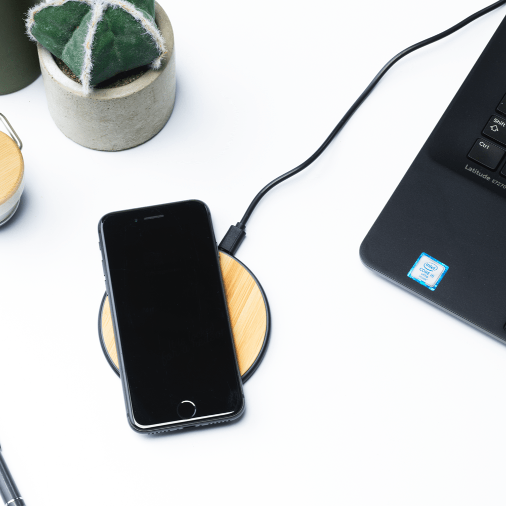 Chargeurs sans fil en bamboo 10W (Sur Devis) personnalisé - Chargeur sans fil