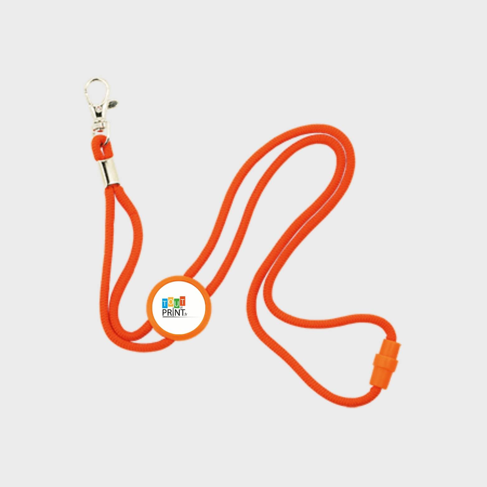 Cordon d'attache avec clip de sécurité et doming personnalisé - Evenementiel / marketing
