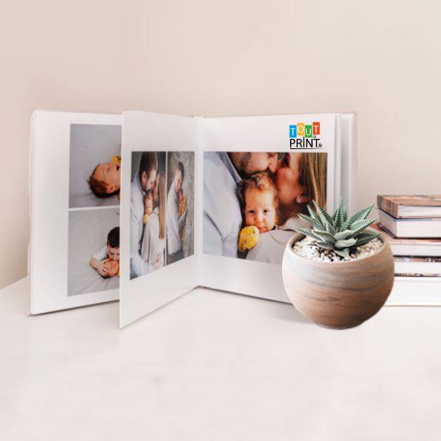 Livre photo carré moyen personnalisé - Dos carré Collé