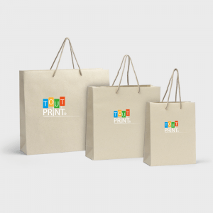 Sacs en papier recyclé à base d'herbe personnalisé - Objets Publicitaires
