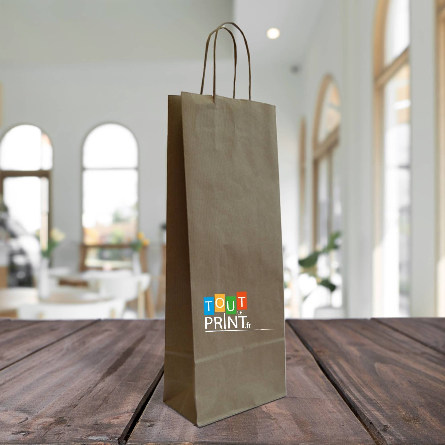 Sacs kraft bouteille de vin personnalisé - Bouteilles