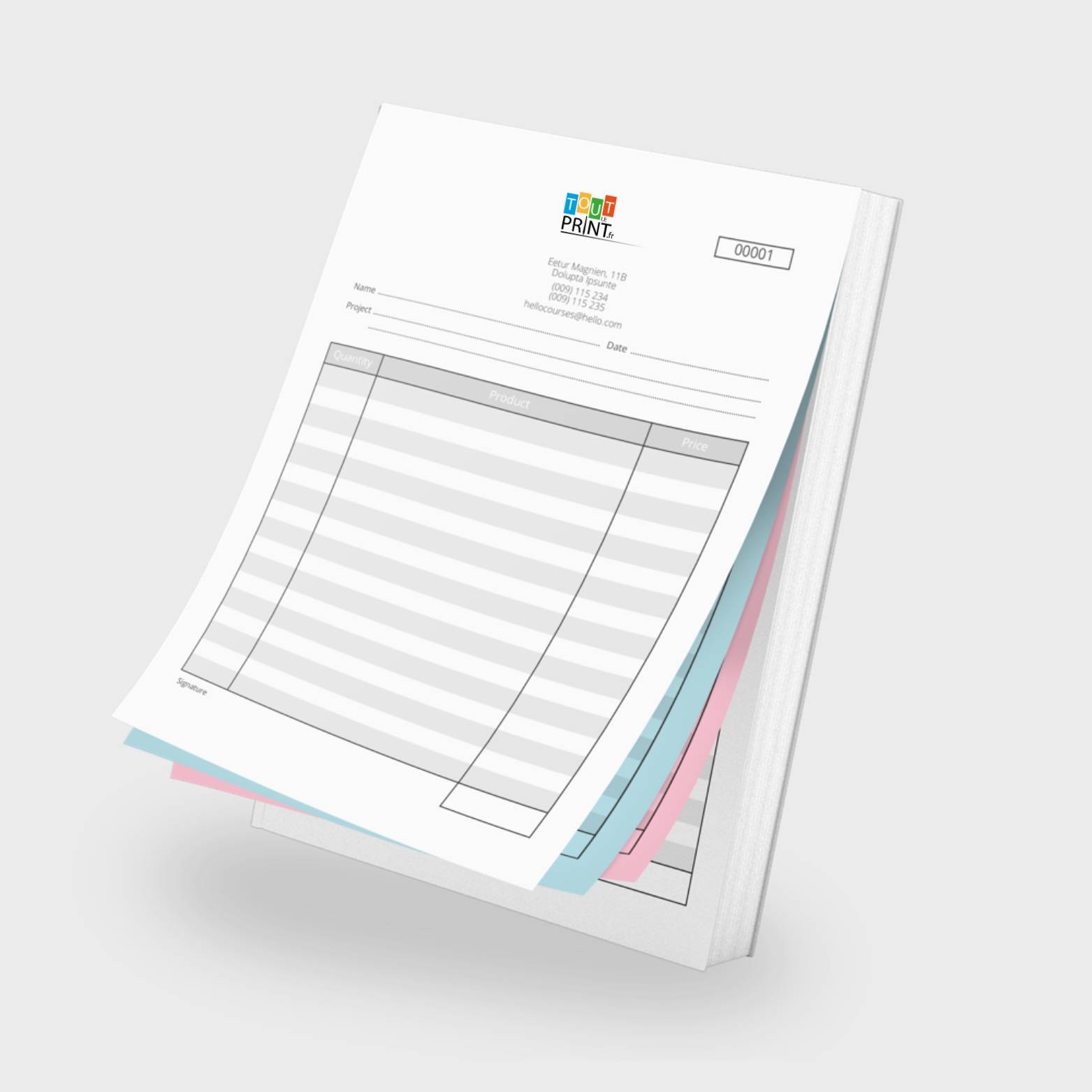 Carnets autocopiants personnalisé - Carnets