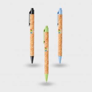 Stylo à bille en paille de blé de cork personnalisé - Stylos