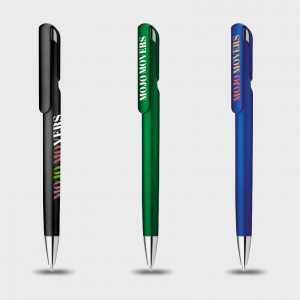 Stylo finition métallique pointe argentée personnalisé - Stylos