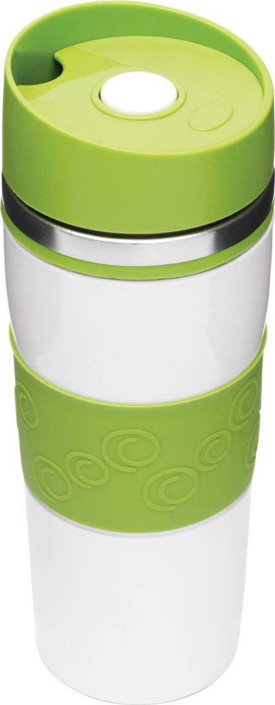 objet pubicitaire et goodies Mug isotherme, blanc/vert clair
