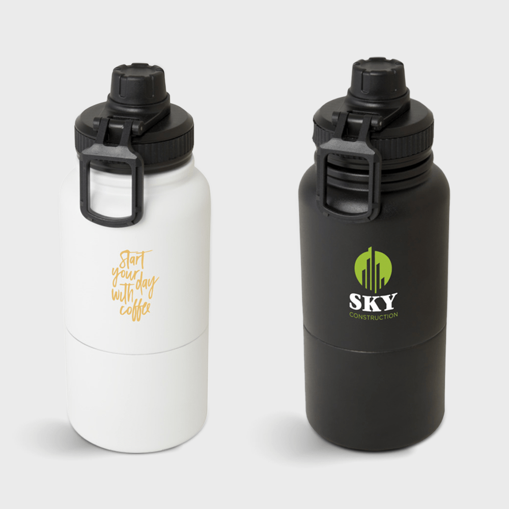 Bouteille thermos de sport avec conteneur de rangement | 840 ml