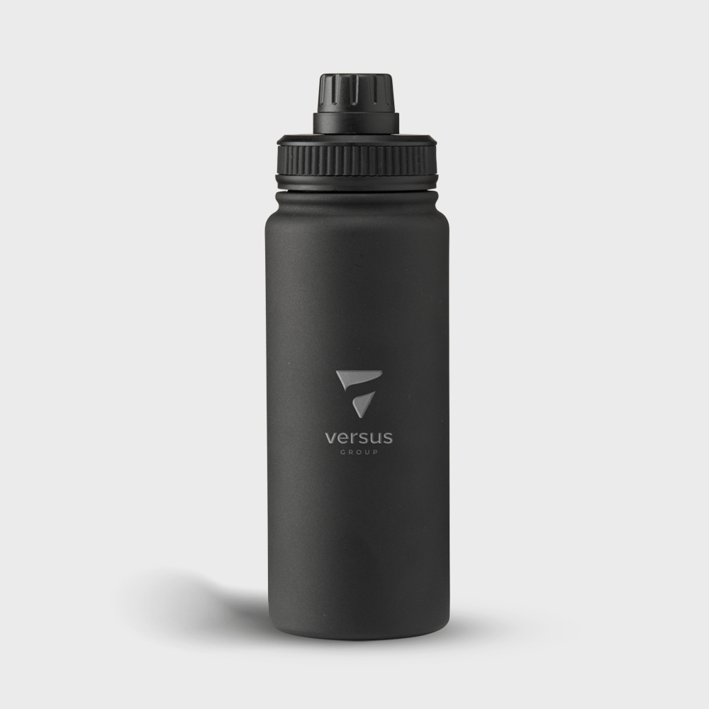 Thermos en acier inoxydable recyclé avec anneau de transport