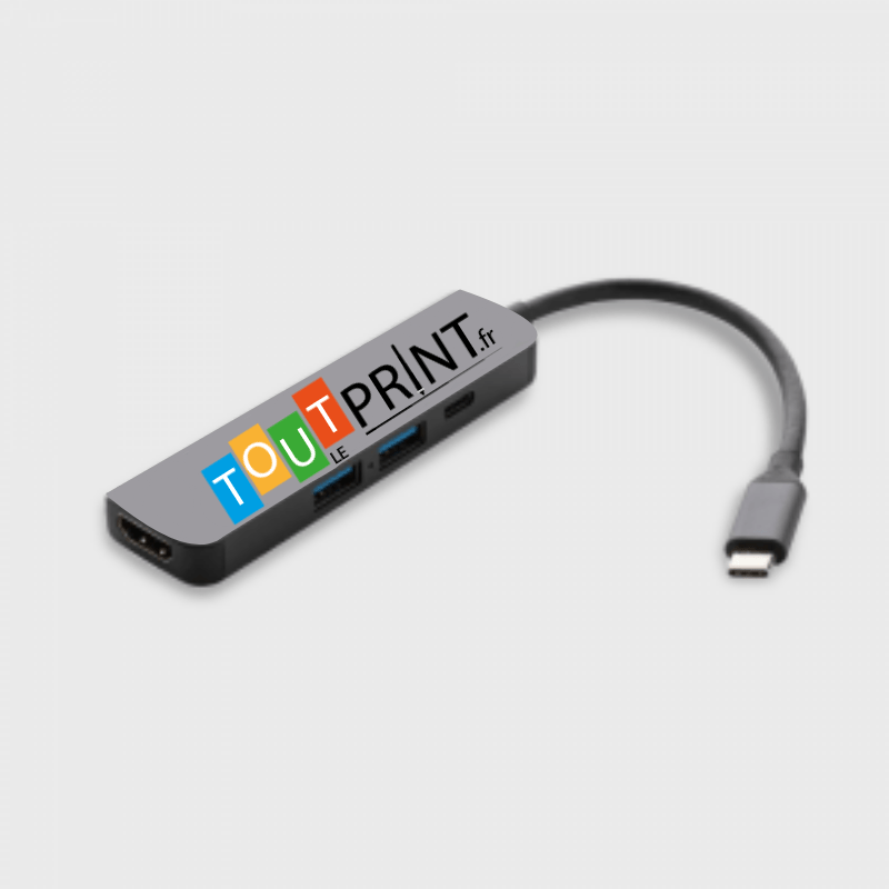 Adaptateur aluminium recyclé avec entrée HDMI