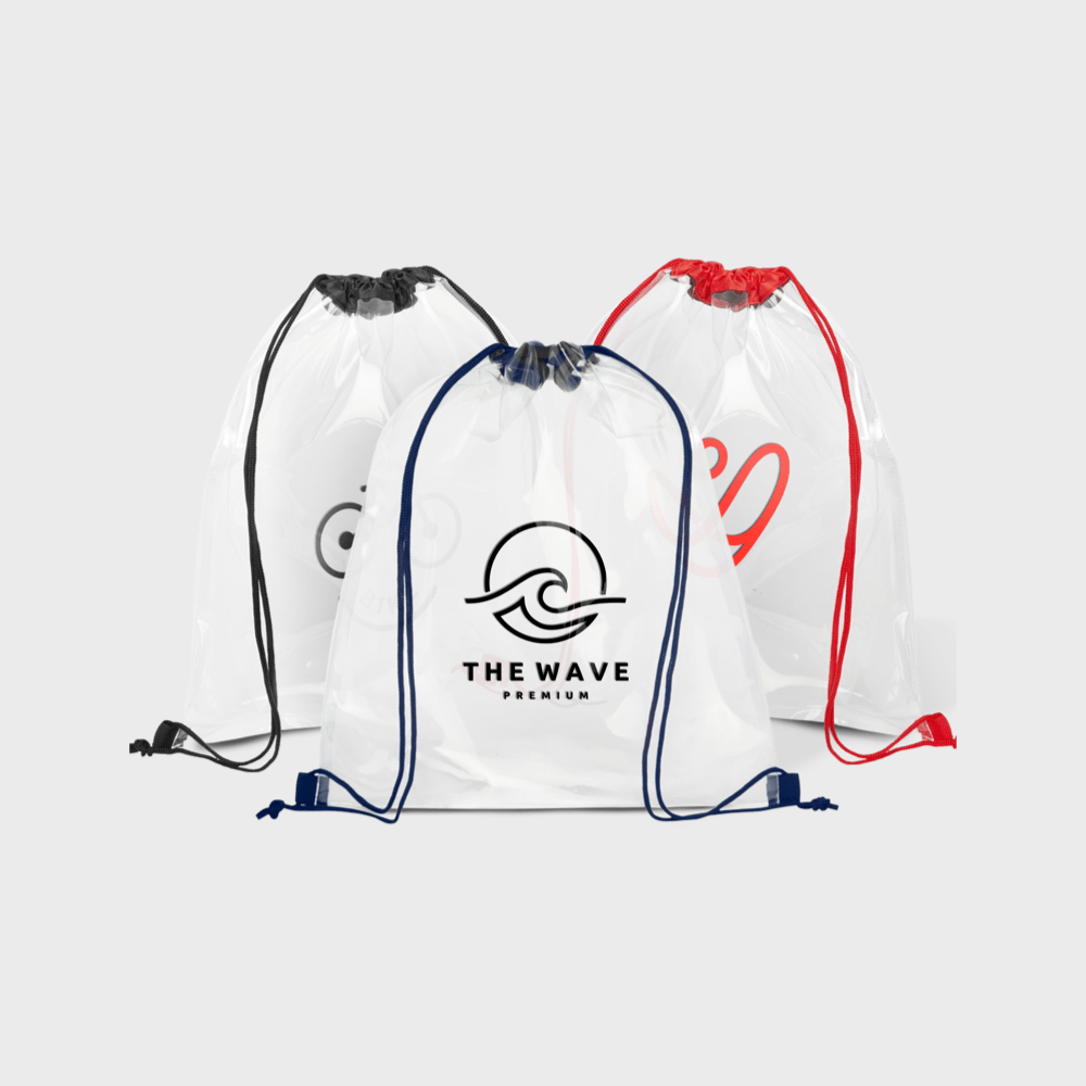 Sac à cordon transparent