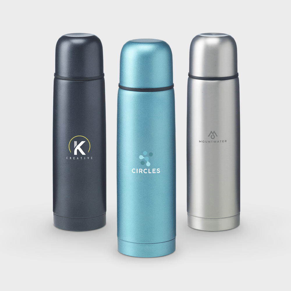 Thermos éco à finition métallique