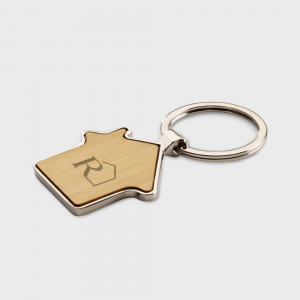Porte-clés Casa en bambou personnalisé - Accessoires