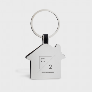 Porte-clés maison en alliage de zinc recyclé RCS personnalisé - Accessoires