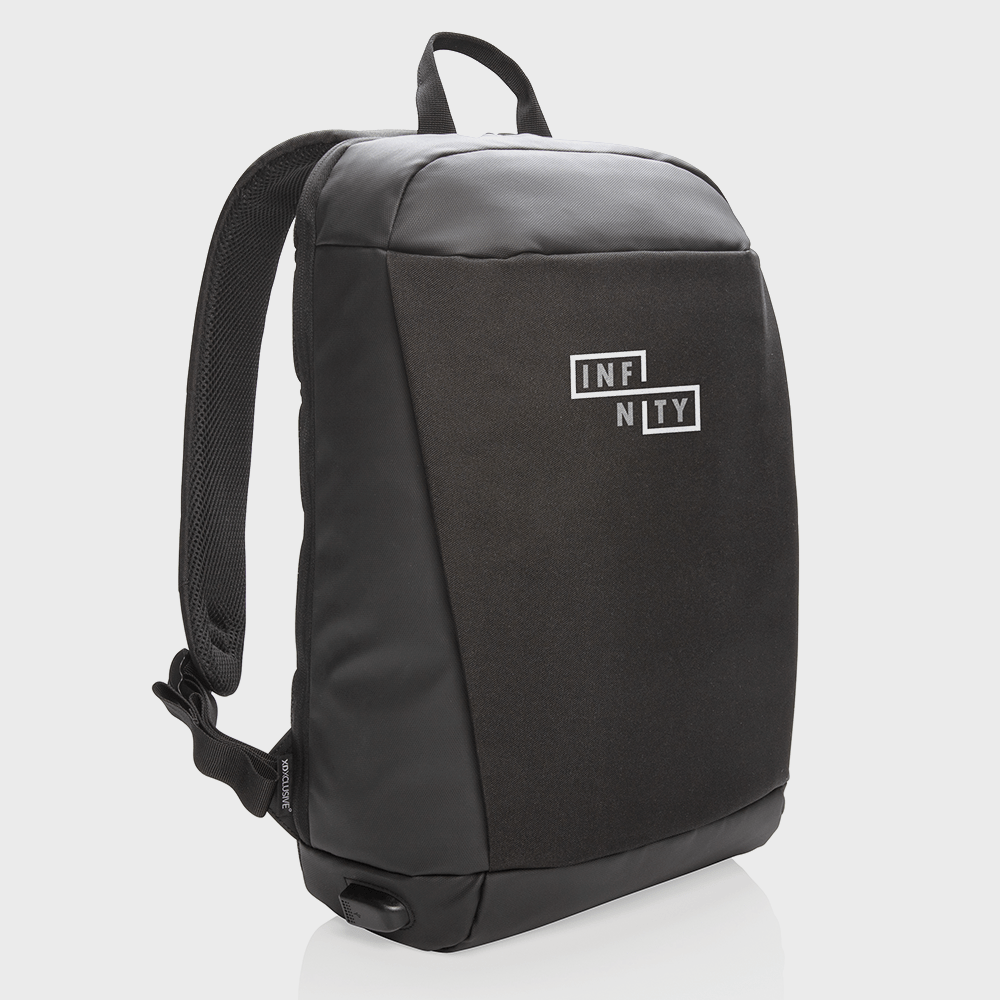 Sac à dos antivol RFID USB Madrid personnalisé - Objets Publicitaires