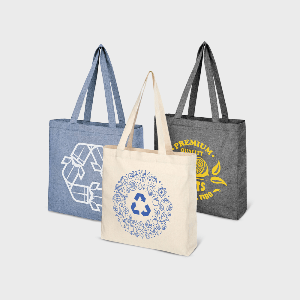 Sacs en coton à soufflet Pheebs recyclé 210g personnalisé - Objets Publicitaires