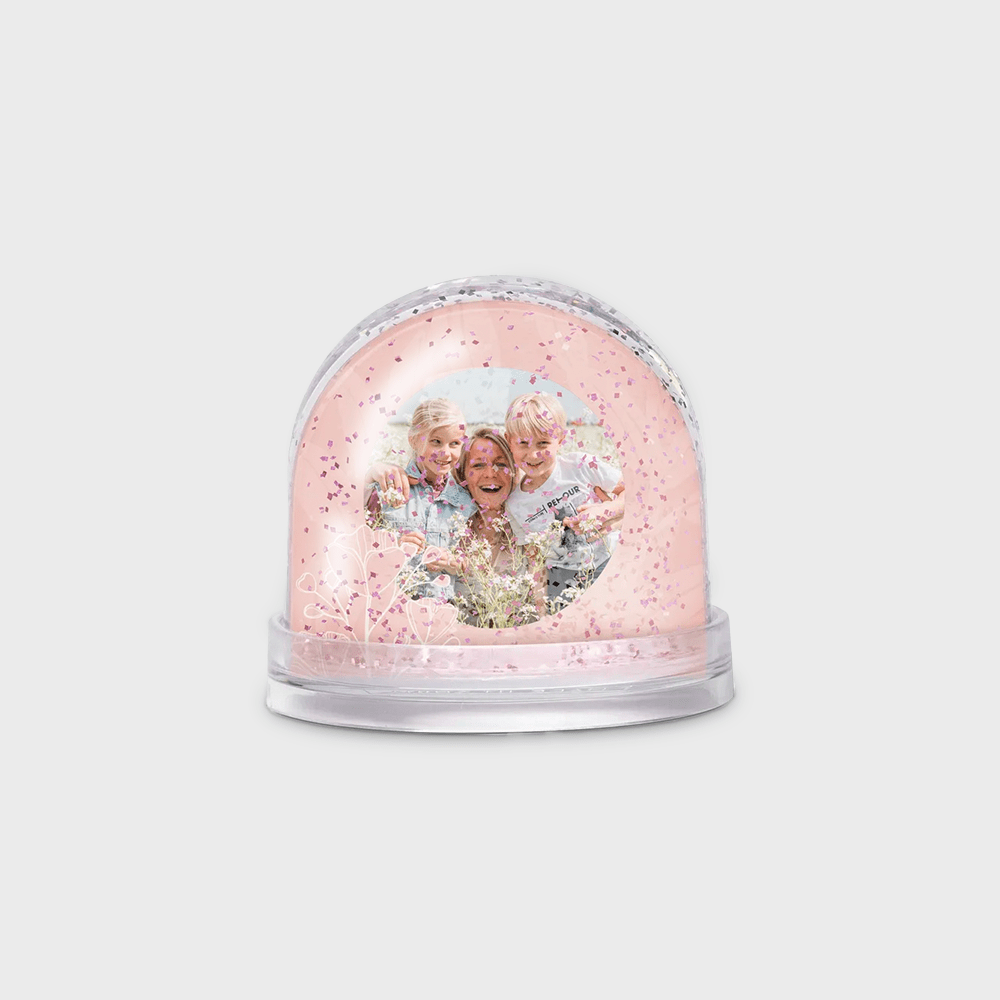 Boule de neige pailletée personnalisée