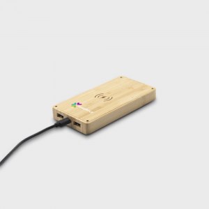 Chargeur sans fil Bamboo powerbank solaire