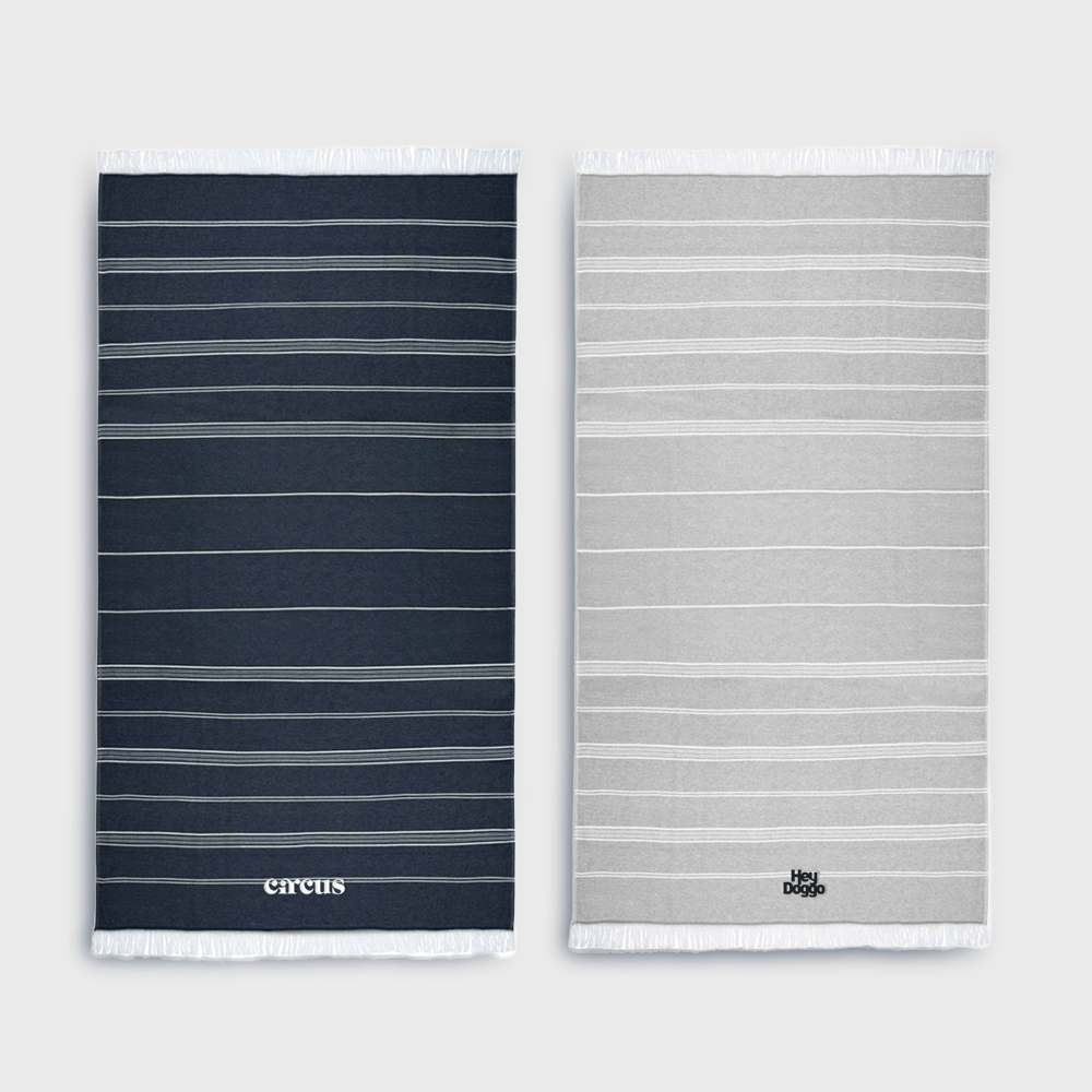 Fouta en matériaux recyclée | 100 x 180 personnalisé - Objets Publicitaires
