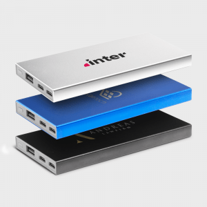 Powerbank Tecco 5000 mAh en aluminium recyclé GRS