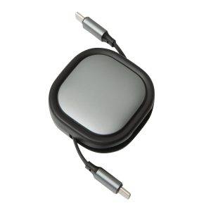 C2C - Câble de charge et de données, rétractable (longueur : env. 90 cm) personnalisé - Cable de recharge
