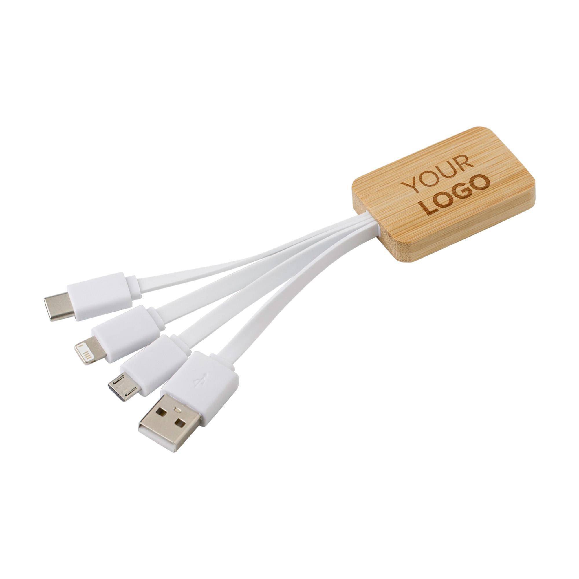 Câble de charge Brandan | 3-en-1 personnalisé - Cable de recharge