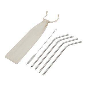 DRINK HAPPY - Kit paille en acier inoxydable personnalisé - ACCESSOIRES DE CUISINE