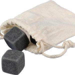 Glaçons en pierre Jens | 4 pcs | Pochette en coton personnalisé - pochette