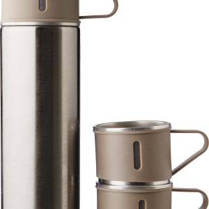 Set de thermos | Inox | 420 ml + 2 tasses personnalisé - Tasses et gobelets