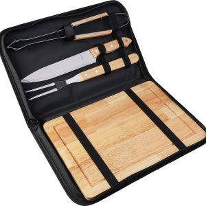 Set barbecue Kathleen | Inox | 4 pcs | Pochette polyester