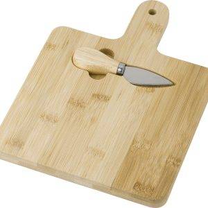 Plateau à fromages Jelena | Bambou | Avec couteau personnalisé - Coffret Fromage et Vin