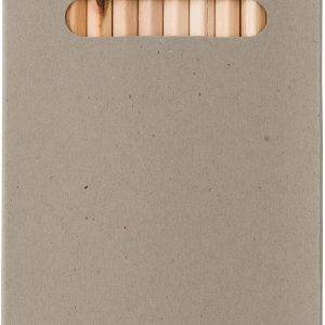 Set de crayons Nina | Bois | 12 pcs personnalisé - Carte de visite bois
