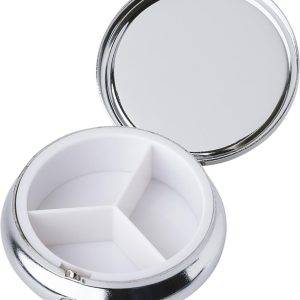 Pilulier Zara | Métal | 3 compartiments | Miroir personnalisé - Uncategorized