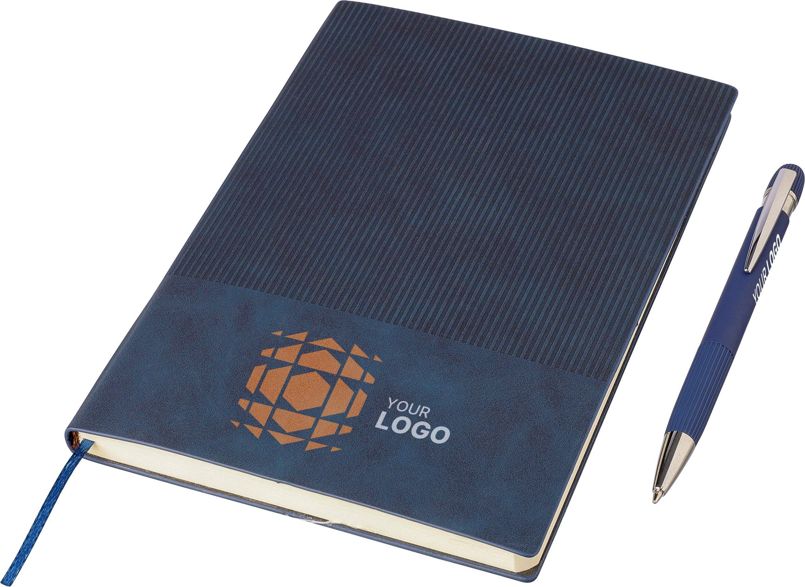 Set carnet Tarek | PU recyclé | A5 | Avec stylo bille personnalisé - Carnets