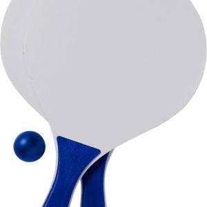 Set de raquettes de plage Fabien | Bois | 2 raquettes et balle personnalisé - Articles de plage