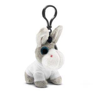 Âne en peluche, cintre | Boe gris personnalisable avec logo
