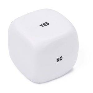 Anti stress 'décideur' blanc personnalisable avec logo