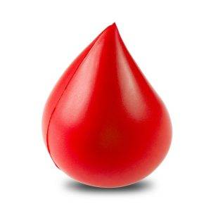 Anti-stress en forme de « goutte » Kian rouge personnalisable