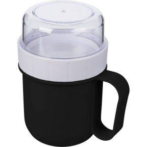 Boîte alimentaire de 450 ml noir personnalisable avec logo