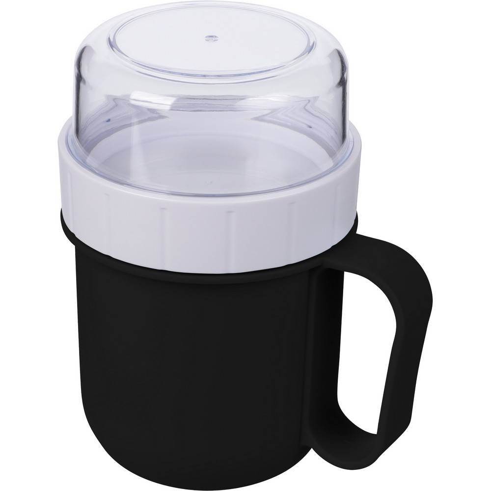 Boîte alimentaire de 450 ml noir personnalisable avec logo