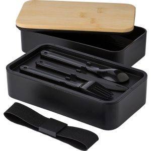 Boîtes à lunch, 2x400 ml, couvercle en bambou, personnalisable