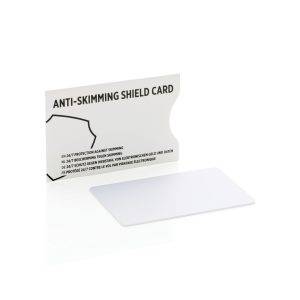 Bouclier anti RFID avec puce de brouillage blanc personnalisable