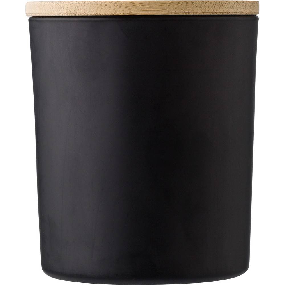 Bougie parfumée noir personnalisable avec logo