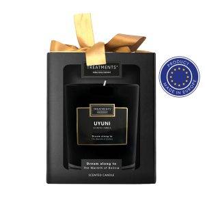 Bougie parfumée TREATMENTS bleu personnalisable avec logo