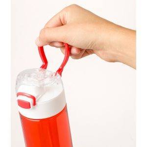 Bouteille de sport 650 ml rouge personnalisable avec logo