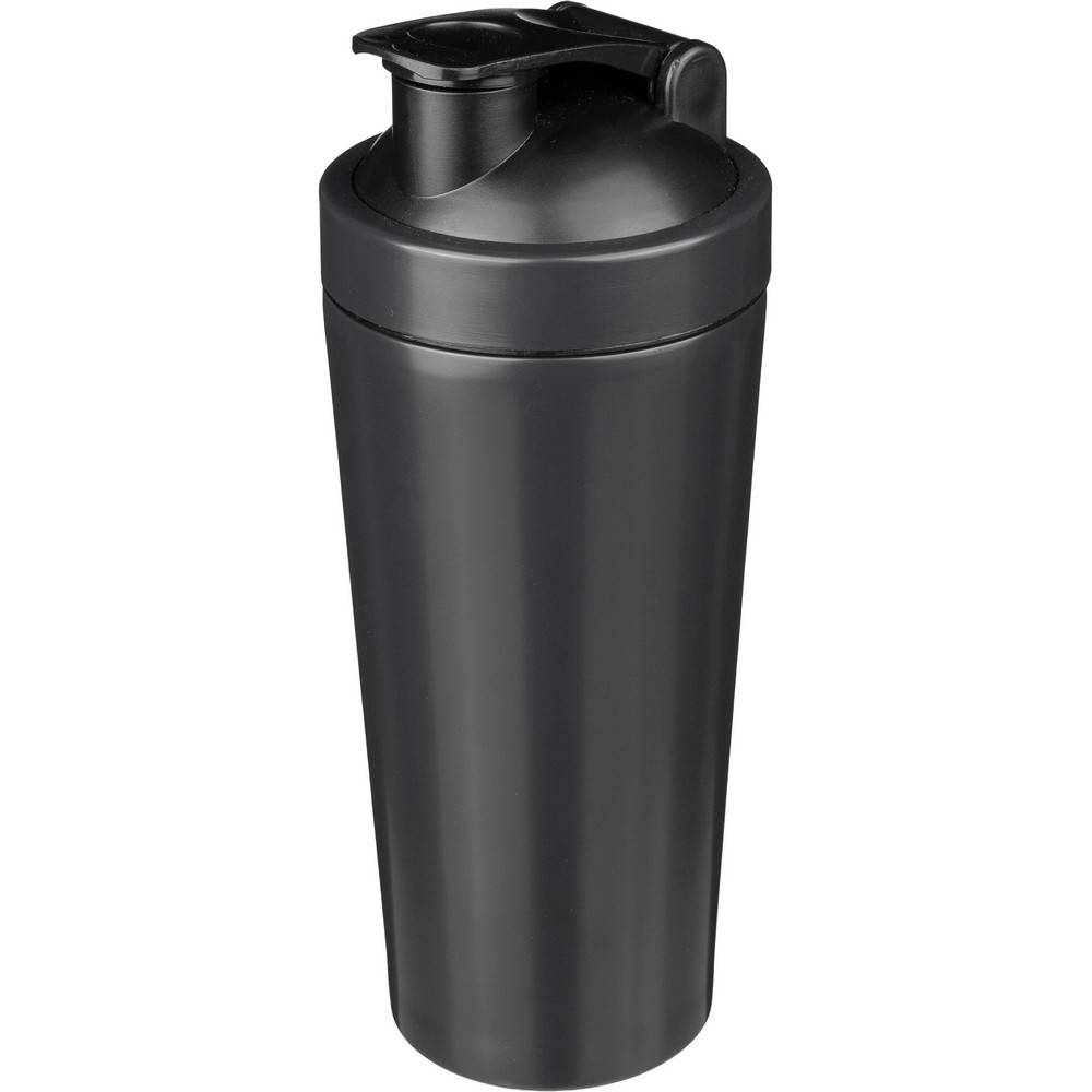 Bouteille de sport 750 ml, shaker noir personnalisable avec logo