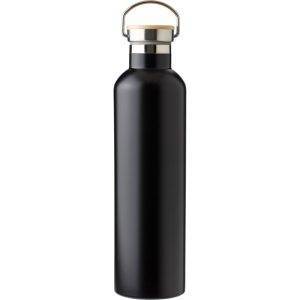 Bouteille isotherme 1000 ml noir personnalisable avec logo