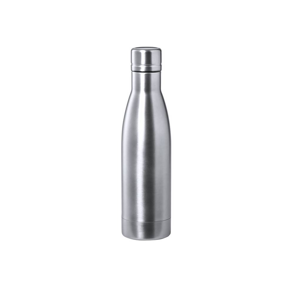 Bouteille isotherme 500 ml argent personnalisable avec logo