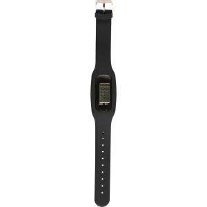 Bracelet avec podomètre noir personnalisable avec logo