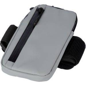 Brassard, étui pour téléphone portable gris personnalisable avec logo